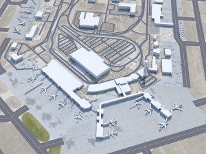 Wichita Airport 10km Modelo 3D