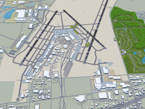 Wichita Airport 10km Modelo 3D
