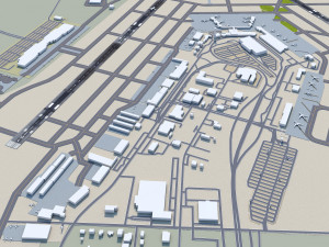 Wichita Airport 10km Modelo 3D