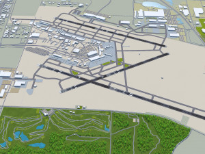 Wichita Airport 10km Modelo 3D