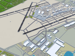 Wichita Airport 10km Modelo 3D