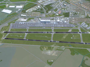 Yekaterinburg Koltsovo Airport 10km 3D Model