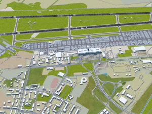 Yekaterinburg Koltsovo Airport 10km 3D Model