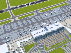 Yekaterinburg Koltsovo Airport 10km 3D 모델