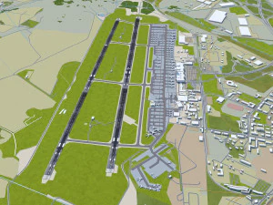 Yekaterinburg Koltsovo Airport 10km 3D Model