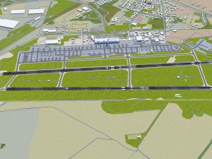 Yekaterinburg Koltsovo Airport 10km 3D 모델
