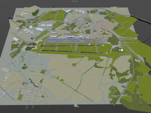Yekaterinburg Koltsovo Airport 10km 3D Model