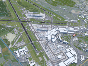Zurich Airport 10km 3D Model
