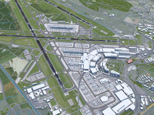 Aeropuerto de Z&uacute;rich 10 km Modelo 3D