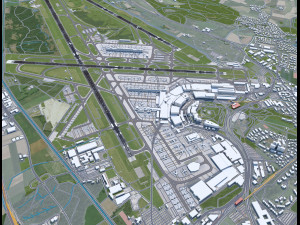 Zurich Airport 10km 3D Model