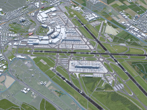 Zurich Airport 10km 3D Model