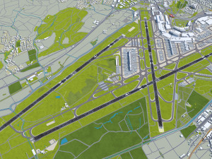 Zurich Airport 10km 3D Model