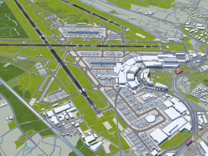 Zurich Airport 10km 3D Model