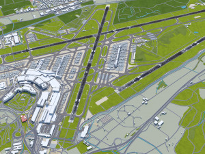 Zurich Airport 10km 3D Model