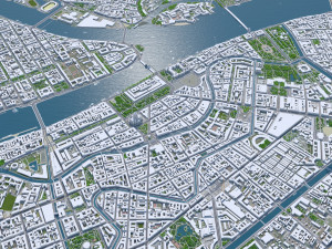 Saint Petersburg downtown city Russia 12km Model 3D