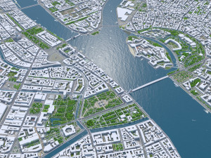 Saint Petersburg downtown city Russia 12km Model 3D