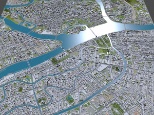 Saint Petersburg downtown city Russia 12km Model 3D