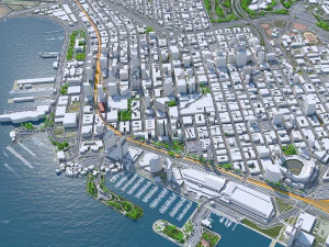 Centro da cidade de San Diego, Calif&oacute;rnia, EUA, 8 km Modelo 3D