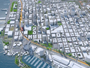 Centro da cidade de San Diego, Calif&oacute;rnia, EUA, 8 km Modelo 3D