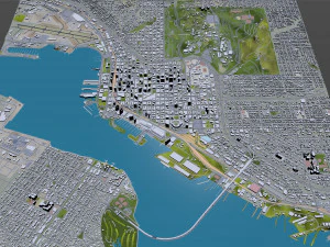 Centro da cidade de San Diego, Calif&oacute;rnia, EUA, 8 km Modelo 3D