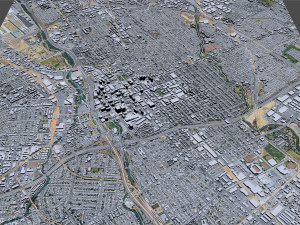 San Jose downtown city California USA 8km 3D Модель