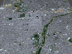 Sapporo downtown city Hokkaido Japan 8km 3D Model