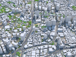 City Center Downtown Seoul South korea 8km Modelo 3D