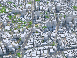 City Center Downtown Seoul South korea 8km 3D Model