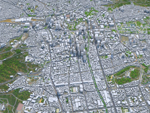 City Center Downtown Seoul South korea 8km Modelo 3D