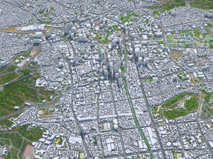 City Center Downtown Seoul South korea 8km 3D Model