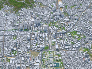 City Center Downtown Seoul South korea 8km 3D Model