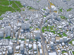 City Center Downtown Seoul South korea 8km 3D Model