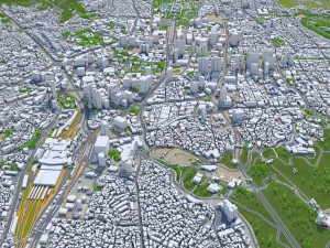 City Center Downtown Seoul South korea 8km Modelo 3D