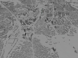 City Center Downtown Seoul South korea 8km 3D Model