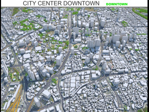 City Center Downtown Seoul South korea 8km 3D Model