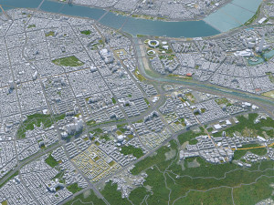Gangnam District Downtown Seoul South korea 15km Modelo 3D