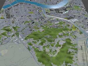 Gangnam District Downtown Seoul South korea 15km Modelo 3D