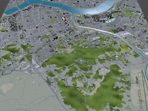 Gangnam District Downtown Seoul South korea 15km 3D Model