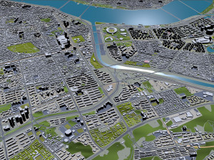 Gangnam District Downtown Seoul South korea 15km Modelo 3D