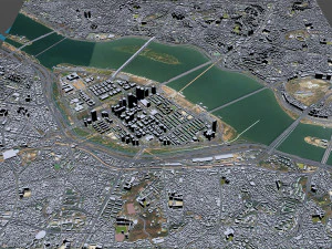 Distrito de Yeouido Centro de Seul Coreia do Sul 15 km Modelo 3D