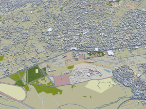 Nairobi city Kenya 40km 3D Model