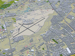 Nairobi city Kenya 40km 3D Model