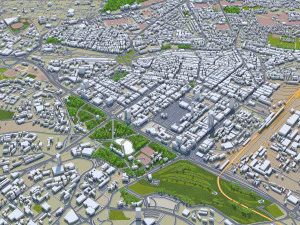 Nairobi city Kenya 40km 3D Model