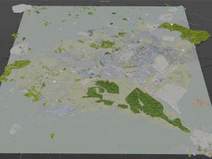 Nairobi city Kenya 40km 3D Model