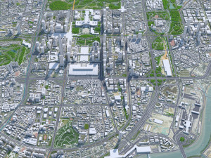 Shenzhen Downtown city China 8km Modelo 3D