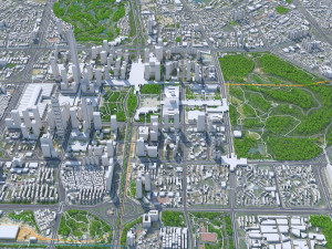 Shenzhen Downtown city China 8km Modelo 3D