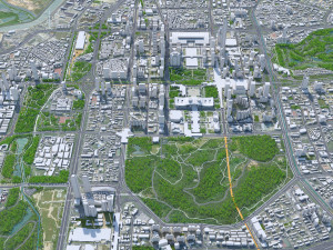 Shenzhen Downtown city China 8km Modelo 3D