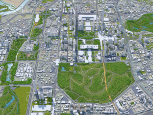 Shenzhen Downtown city China 8km Modelo 3D