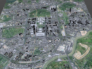 Shenzhen Downtown city China 8km Modelo 3D