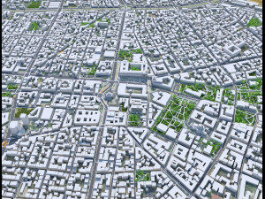 Sofia Downtown city Bulgaria 8km 3D Model